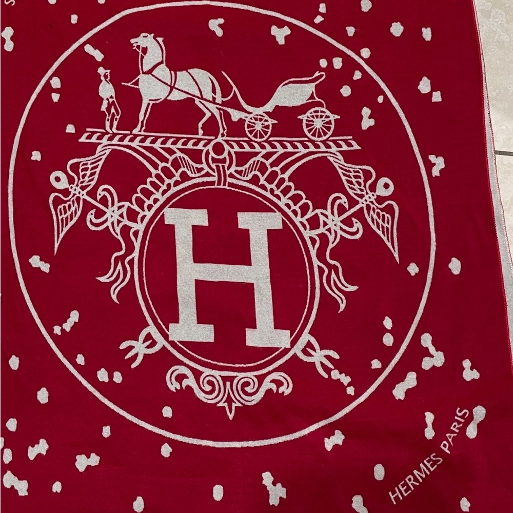 Red Holiday shawl